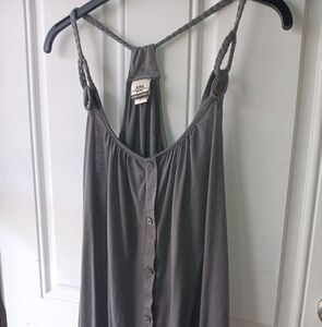 Vintage route 66 buttoned gray top 1X